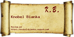 Knobel Bianka névjegykártya