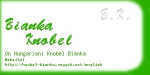 bianka knobel business card